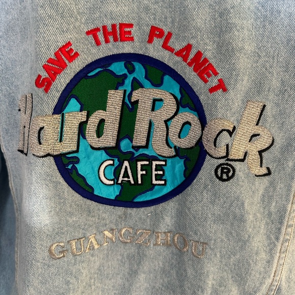 Hard Rock Cafe Guangzhou Light Blue Jacket with Embroidered Logo - Picture 8 of 11